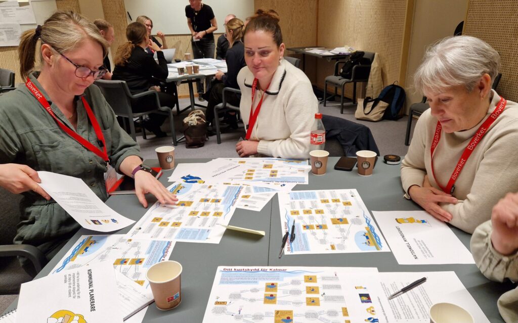 Kustskyddsspel vid workshop på Boverket.