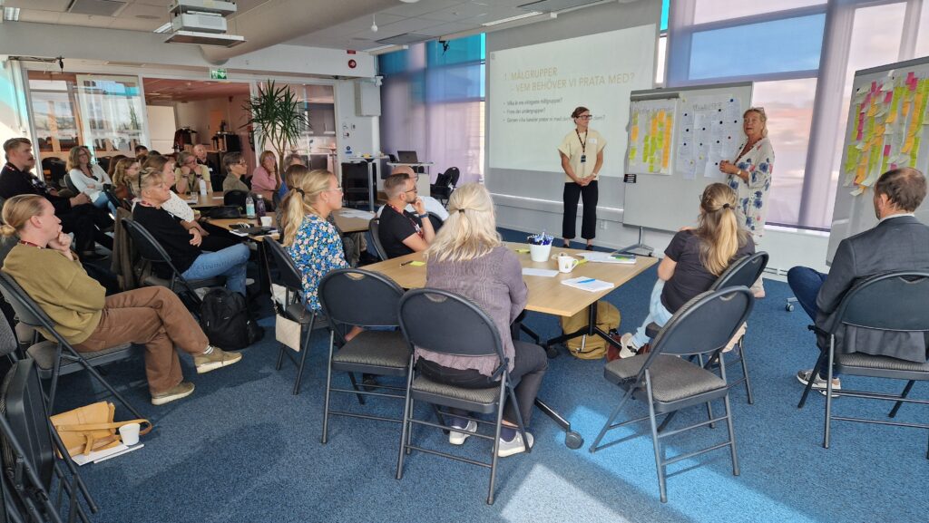 Konsultföretaget Nowa Empower genomför en workshop på temat kommunikation.